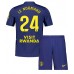 Atletico Madrid Robin Le Normand #24 Bortedraktsett Barn 2025-26 Korte ermer (+ Korte bukser)